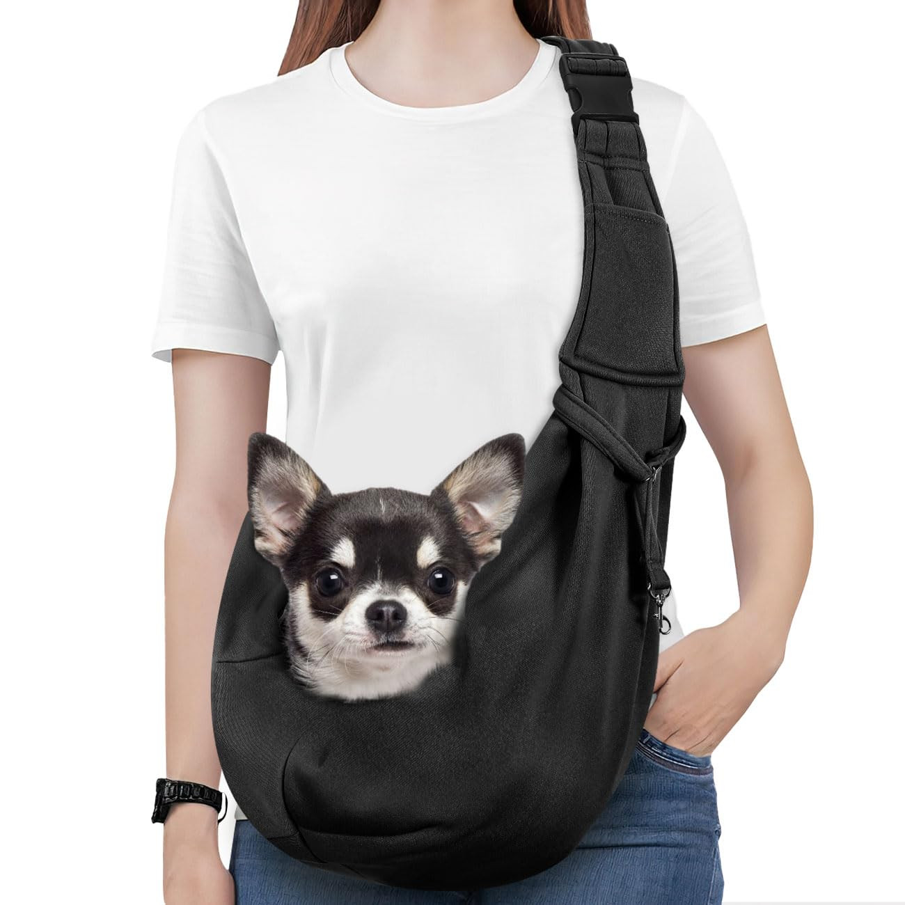 Pawaboo Small Dog Sling Carrier, Reversible Hands Free Dog Sling Carriers for Small Dogs and Cats... | Amazon (US)