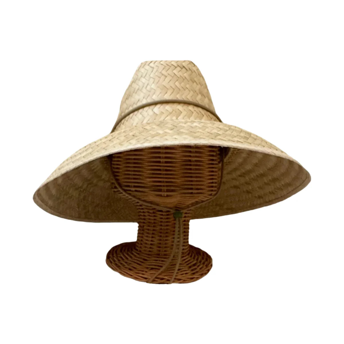 Begonia Sun Hat in Khaki Hat Lanyard with Jade Gemstone Toggle | Over The Moon