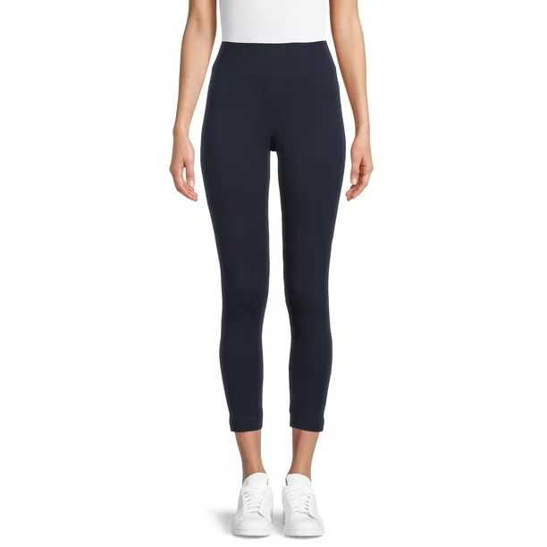 Time And Tru Women's High Rise Ankle Knit Leggings | Walmart (US)