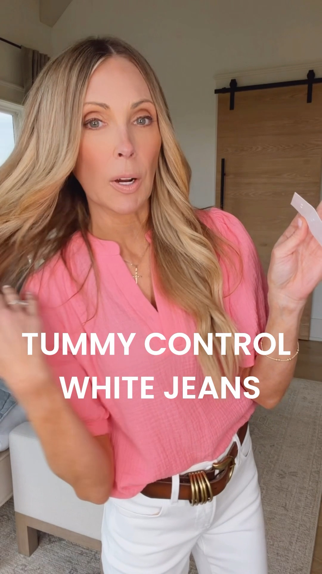 Why did we invent this? Tummy control white jeans.... the hardest color to wear now with tummy shaping panels. I'm wearing a size 25. True to size. New shoppers get 15% off with code JENNYR15.

@shopavara #avarapartner 

#LTKmomlife #LTKgrwm #LTKSpringSale