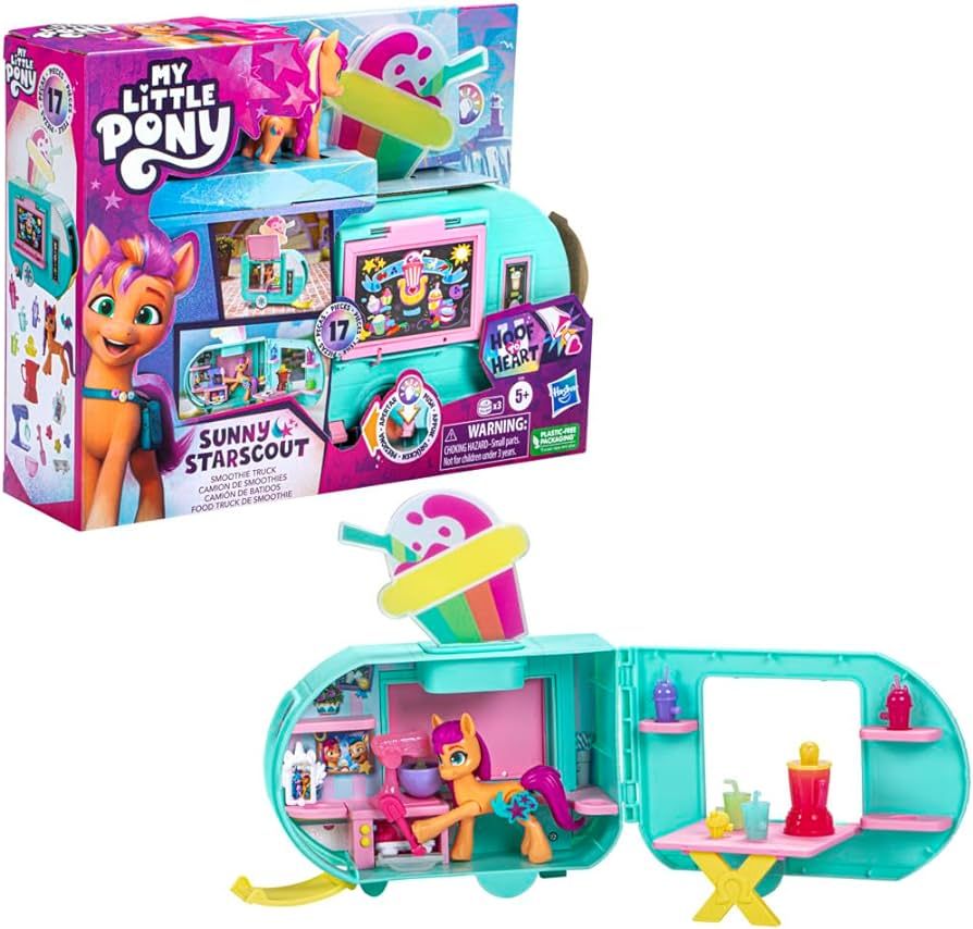 My Little Pony Playset Sunny Starscout Smoothie Truck Set, Hoof to Heart Pony Doll, Toys for Girl... | Amazon (US)