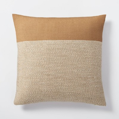 Oversized Color Block Square Throw Pillow Cream/Brown - Threshold™ designed with Studio McG... | Target