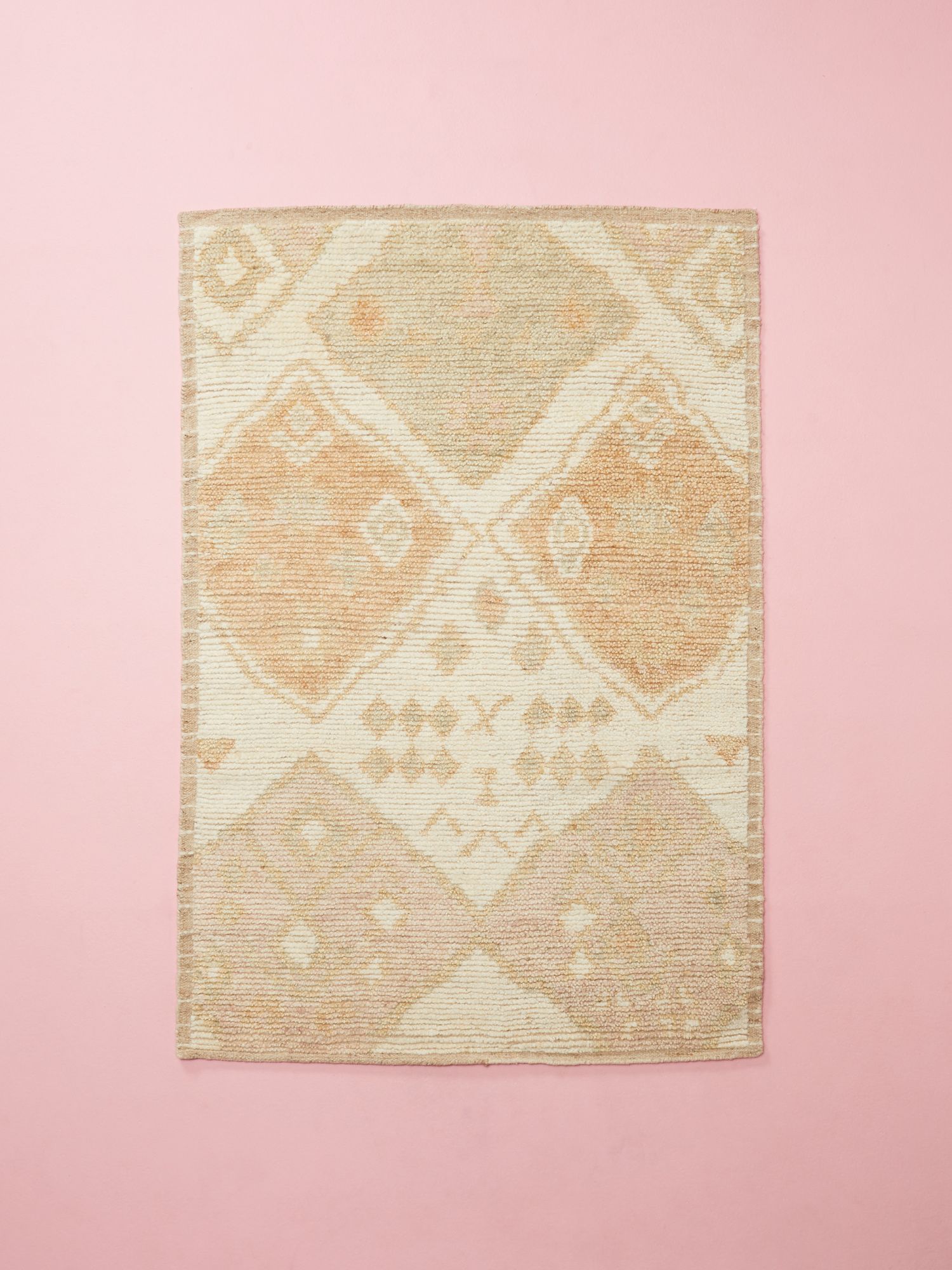4x6 Wool Hand Knotted Diamond Patterned Area Rug | Rugs | HomeGoods | HomeGoods