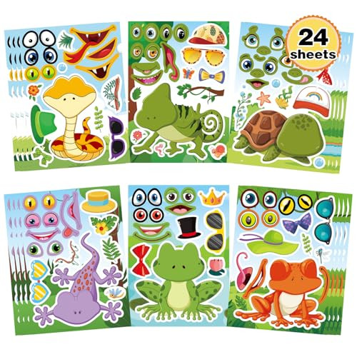 Make Your Own Reptile Animal Mix and Match Sticker Make-a-face Sticker | Amazon (US)