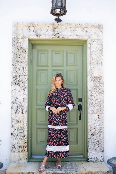 Majorelle Dress - Poppy Noir | Julia Amory