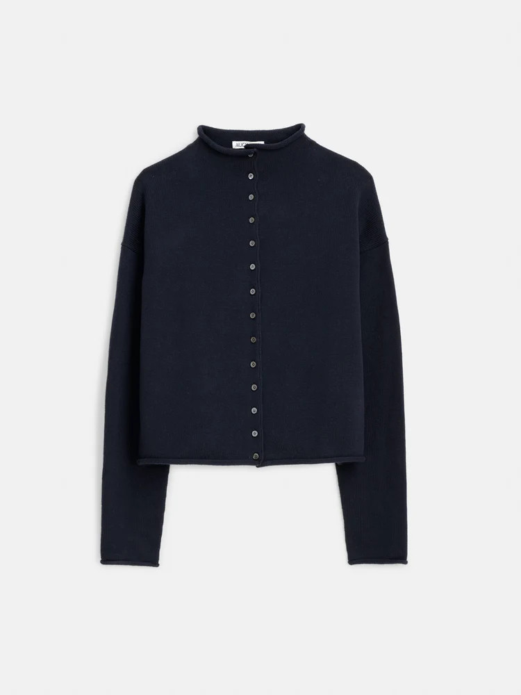 Taylor Rollneck Cardigan in Cotton Cashmere | Alex Mill