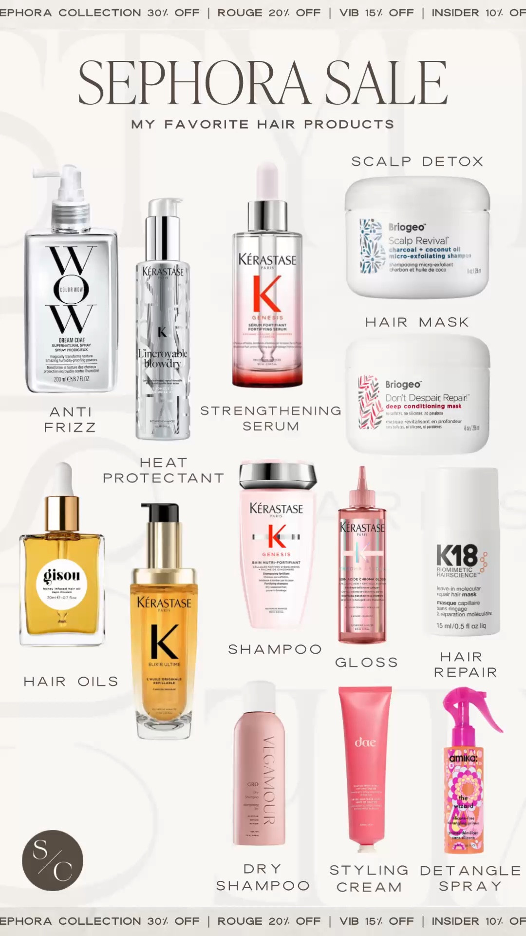 Sephora Sale  is HERE 🛍️ Everything I use for my hair is linked! Use code SPRINGSALE at checkout. Rouge members save 20%, VIB saves 15%, Insiders save 10% — sale runs through April 20!



#LTKBeauty #LTKSaleAlert