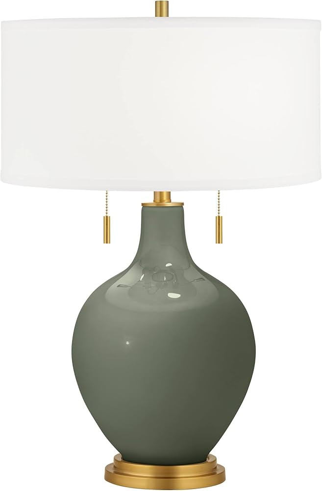 Color + Plus Toby Brass 28" High Deep Lichen Green Table Lamp | Amazon (US)