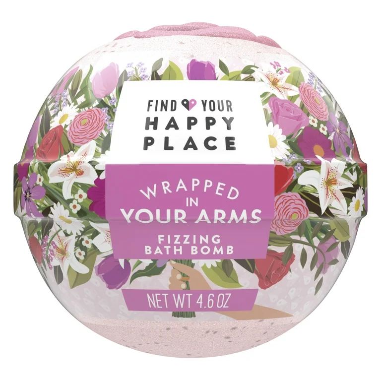 Find Your Happy Place Luxurious Fizzing Bath Bomb Wrapped In Your Arms Blush Rose and Magnolia 4.... | Walmart (US)
