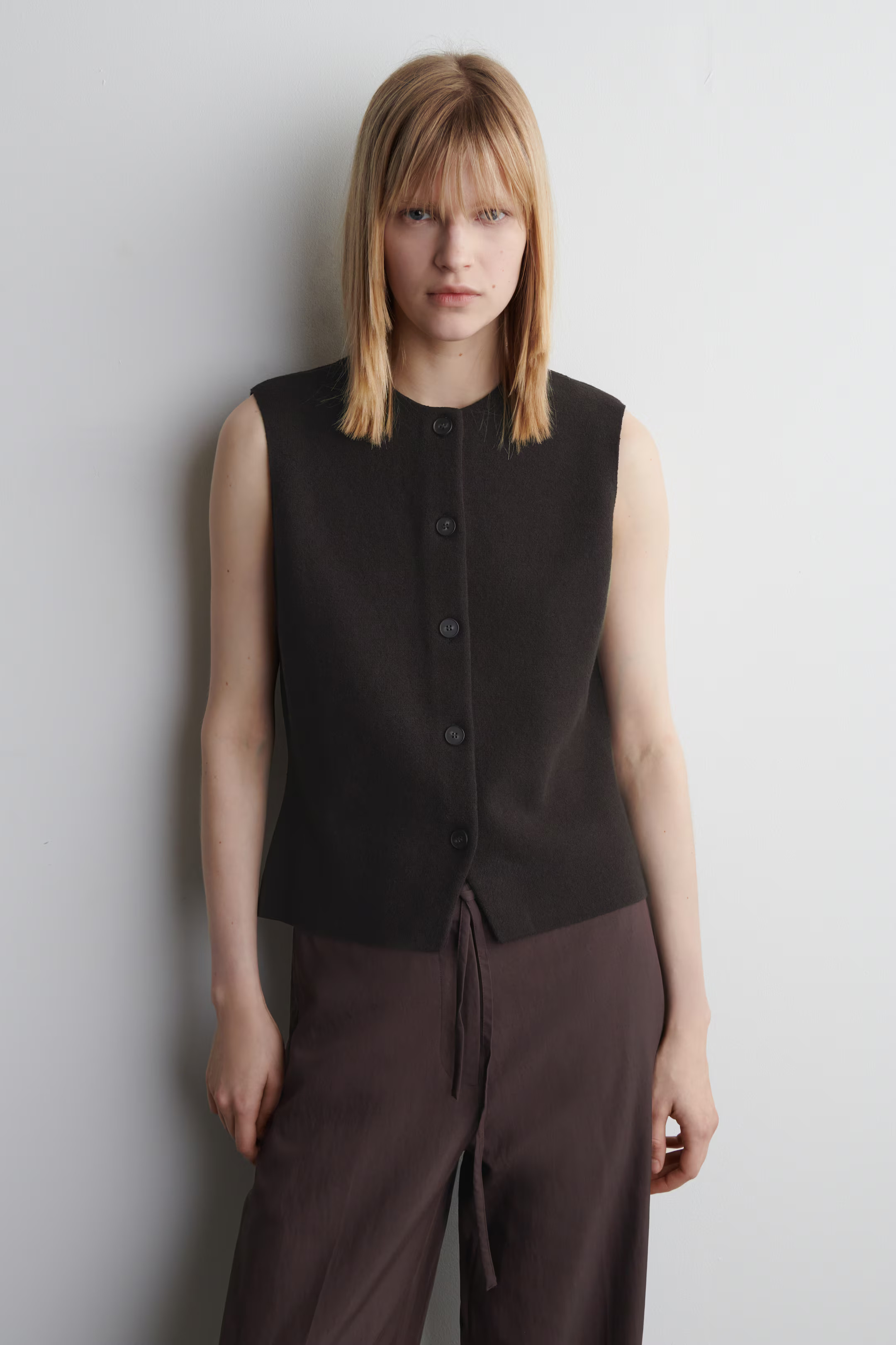 KNITTED COTTON WAISTCOAT | H&M (UK, MY, IN, SG, PH, TW, HK)