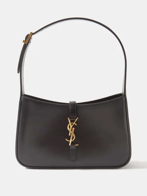 Saint Laurent - Le 5 À 7 Leather Shoulder Bag - Womens - Black | Matches (UK)