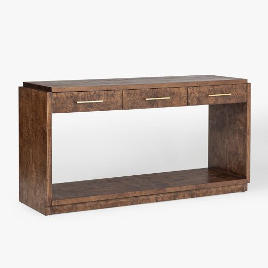 Finlo Burled Entryway Wood Console (64") | West Elm (US)