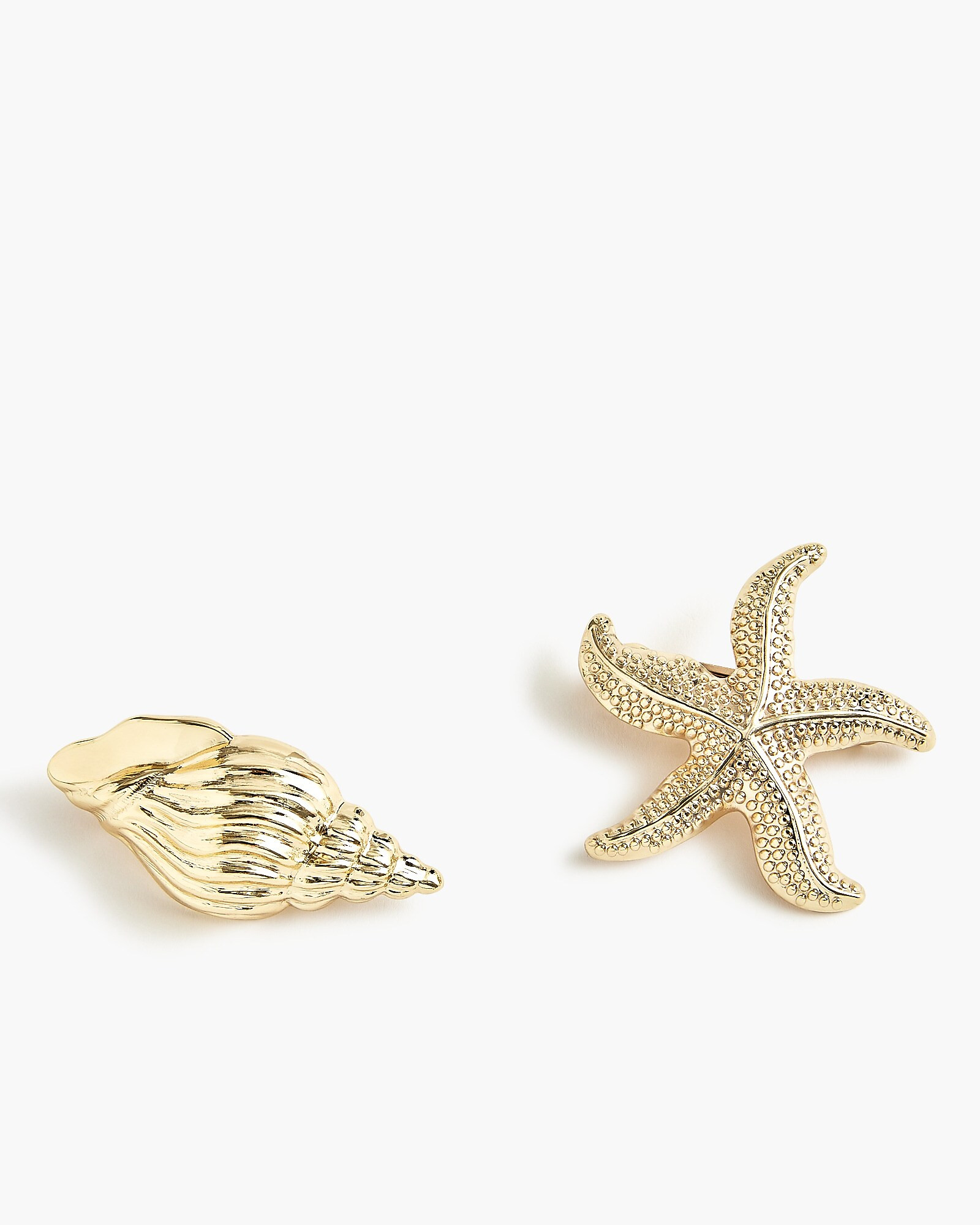 Metallic shell and starfish barrettes set-of-two | J.Crew Factory