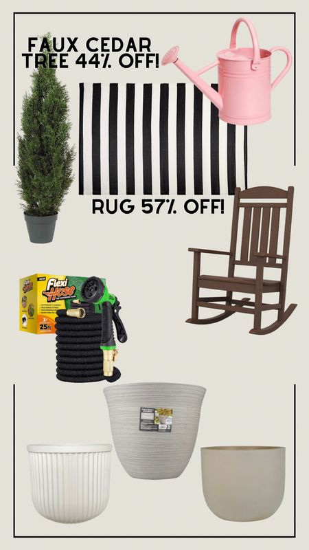 Shop my front porch! Faux cedar tree, outdoor rug, planters, chairs! On sale & comes in several colors!

#LTKsalealert #LTKhome #LTKunder50