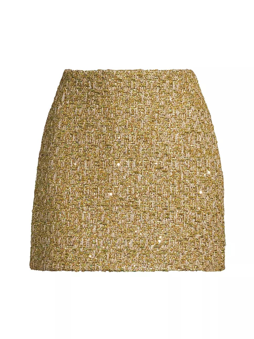 Milly Metallic Tweed Miniskirt | Saks Fifth Avenue
