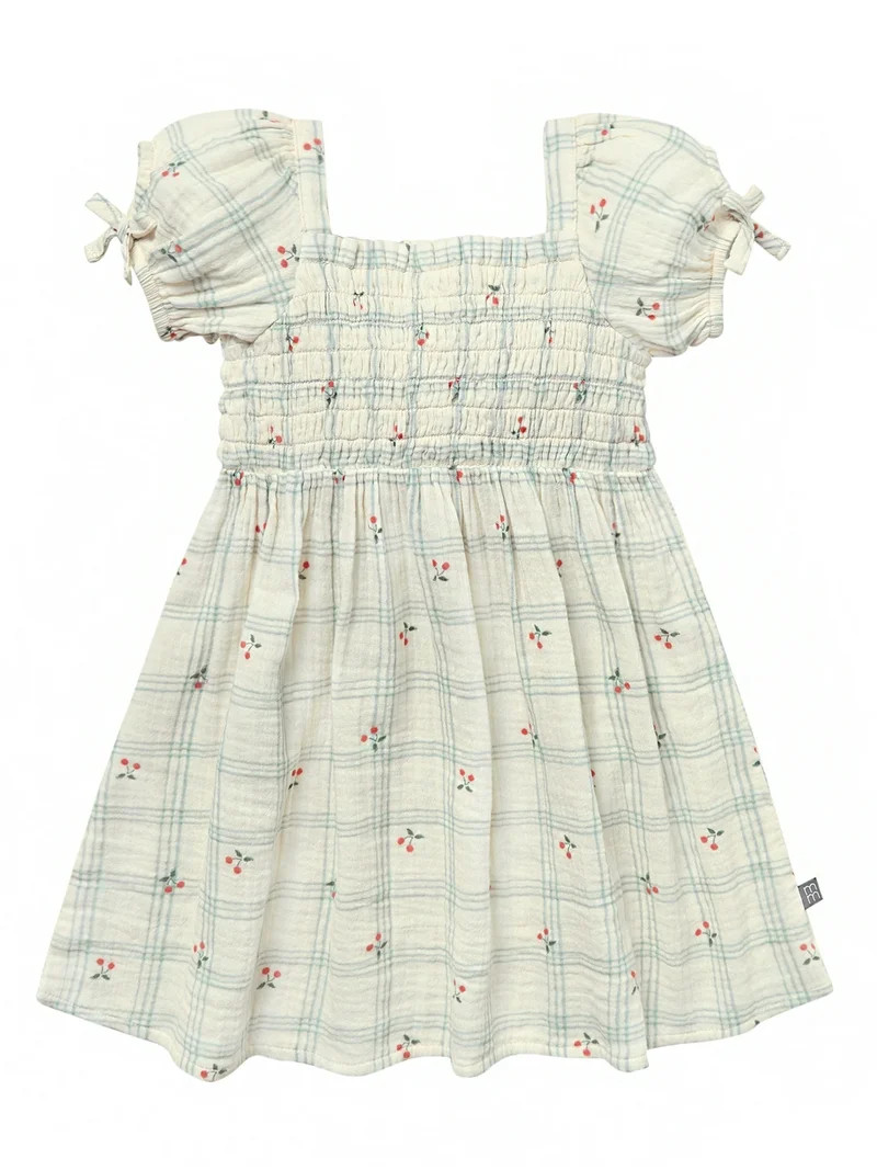 Modern Moments by Gerber Toddler Girl Smocked Dress with Bows, Sizes 12M-5T | Walmart (US)