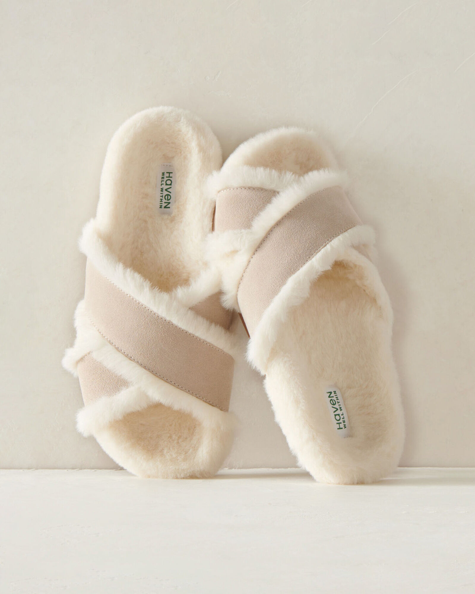 Faux Fur Criss-Cross Structured Slides | Talbots