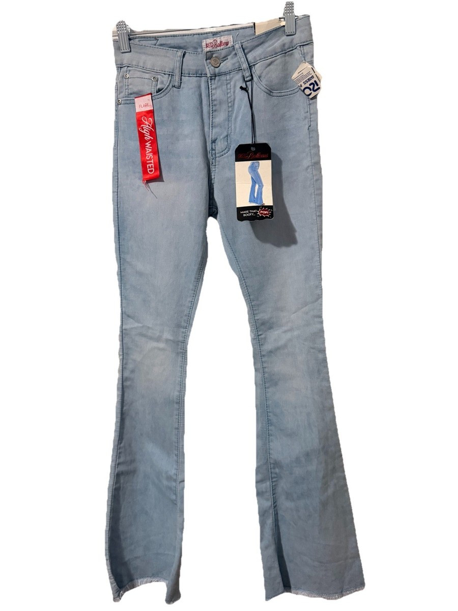 RED Bottoms Women\u2019s High Rise Flare Jeans Light Wash Blue Denim  | eBay | eBay US