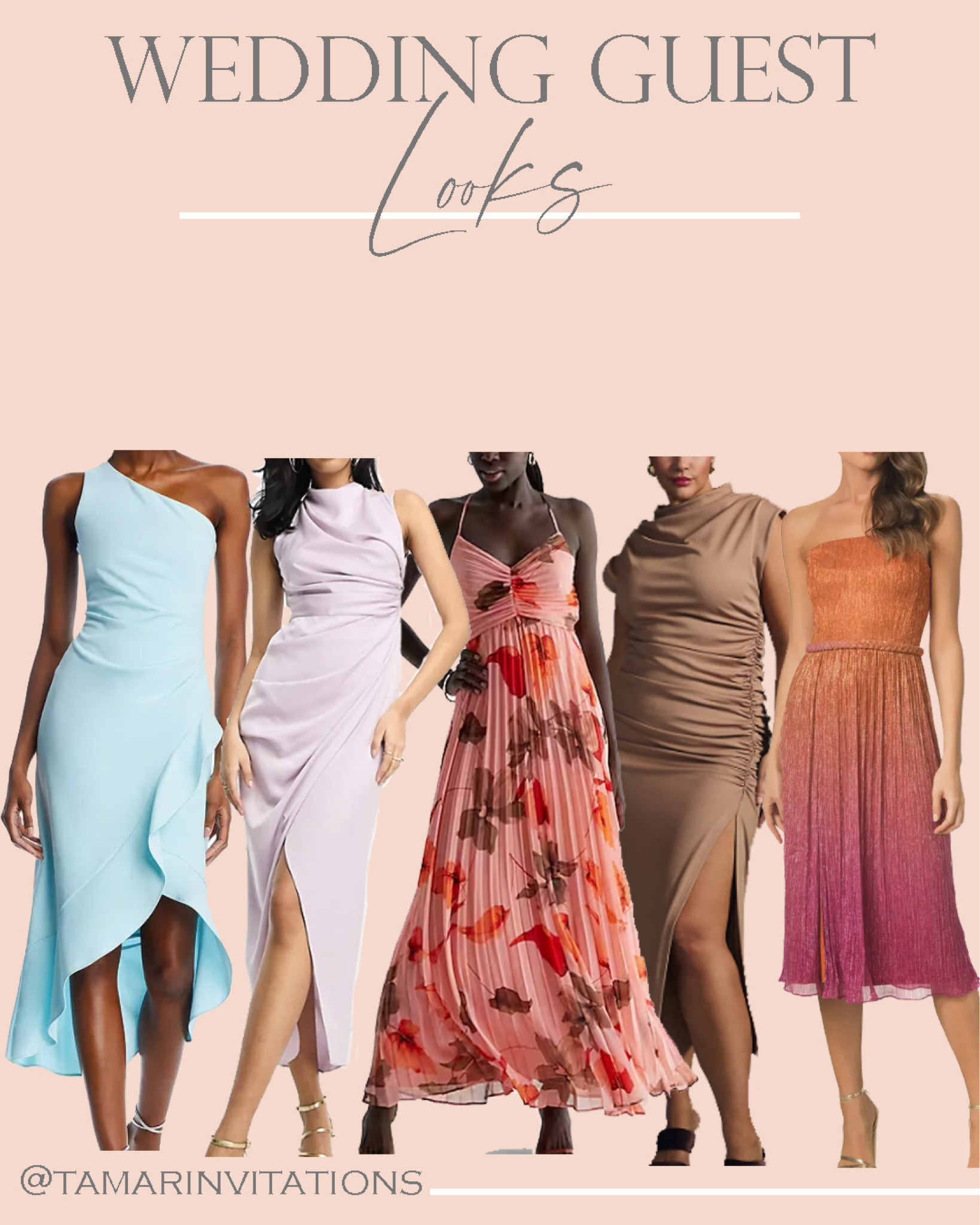 Outfit inspiration for wedding guests! Lots of beautiful colors this summer 🩷

#LTKunder100 #LTKstyletip #LTKwedding