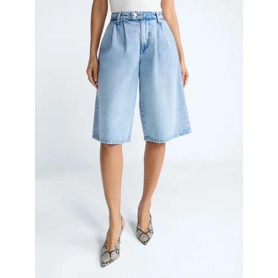 Devil Wears Prada Scoop Collection Women's and Women's Plus Denim Pleated Culottes, Sizes 0-26W | Walmart (US)