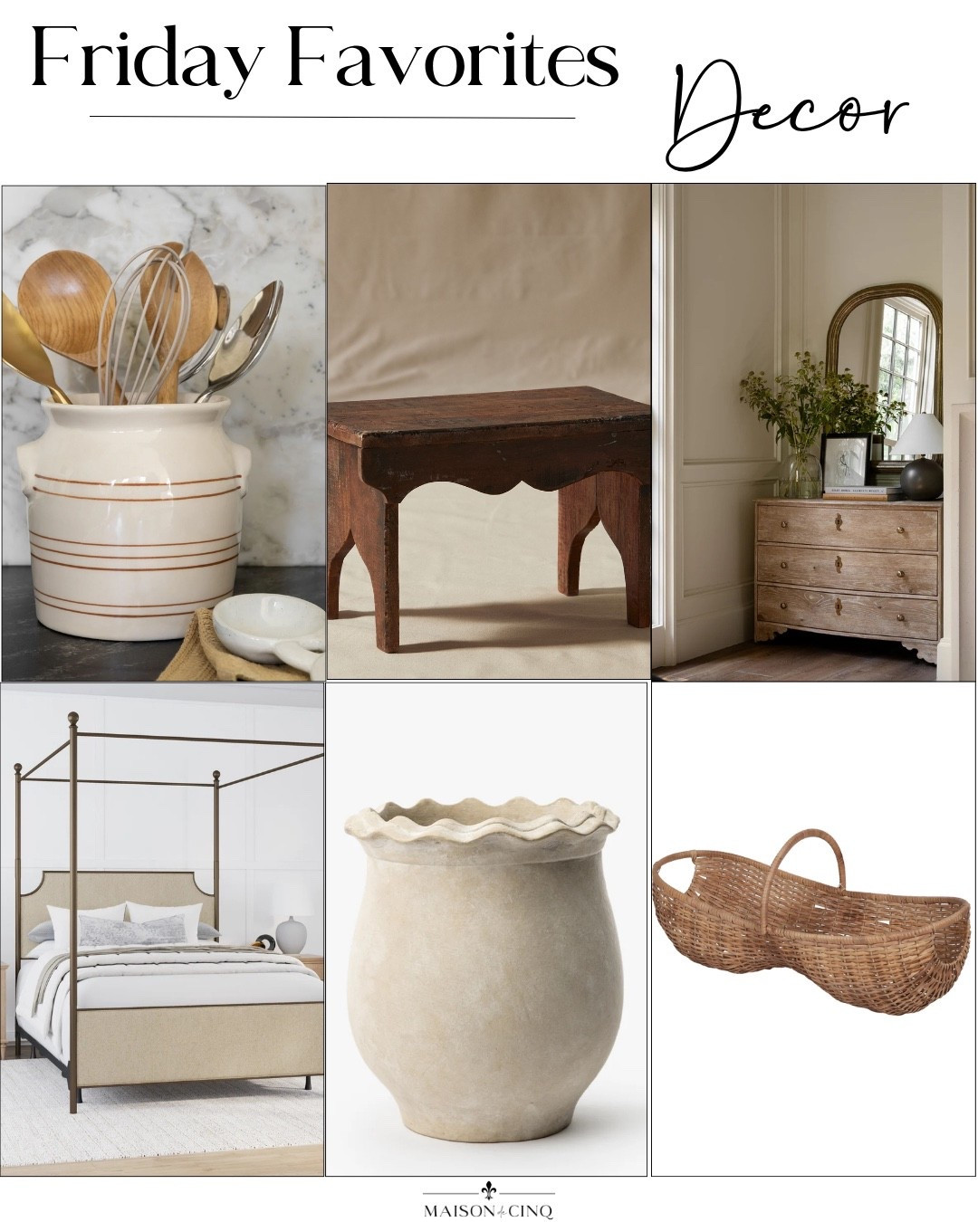 So many gorgeous French and European-inspired finds for the home and kitchen this week!

Home decor, French country, kitchen decor, planter, canister, crock, canopy bed, dresser, stool

#LTKHome