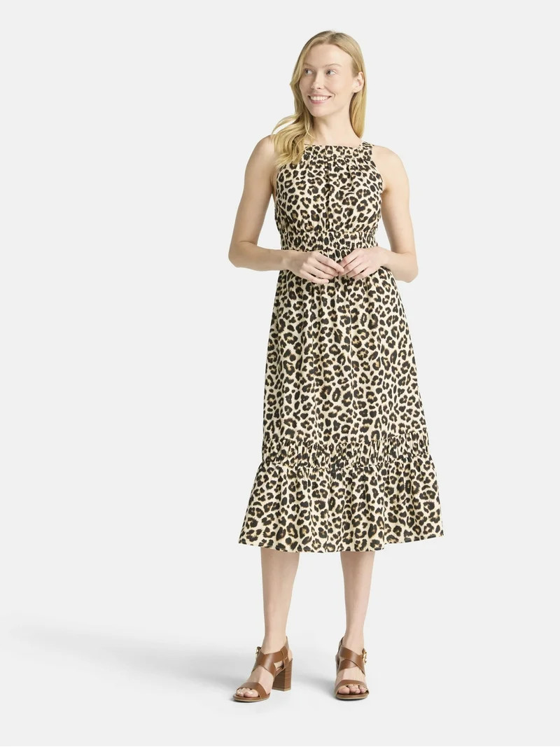 Time and Tru Women's Sleeveless Midi Dress, Size XS XXXL | Walmart (US)