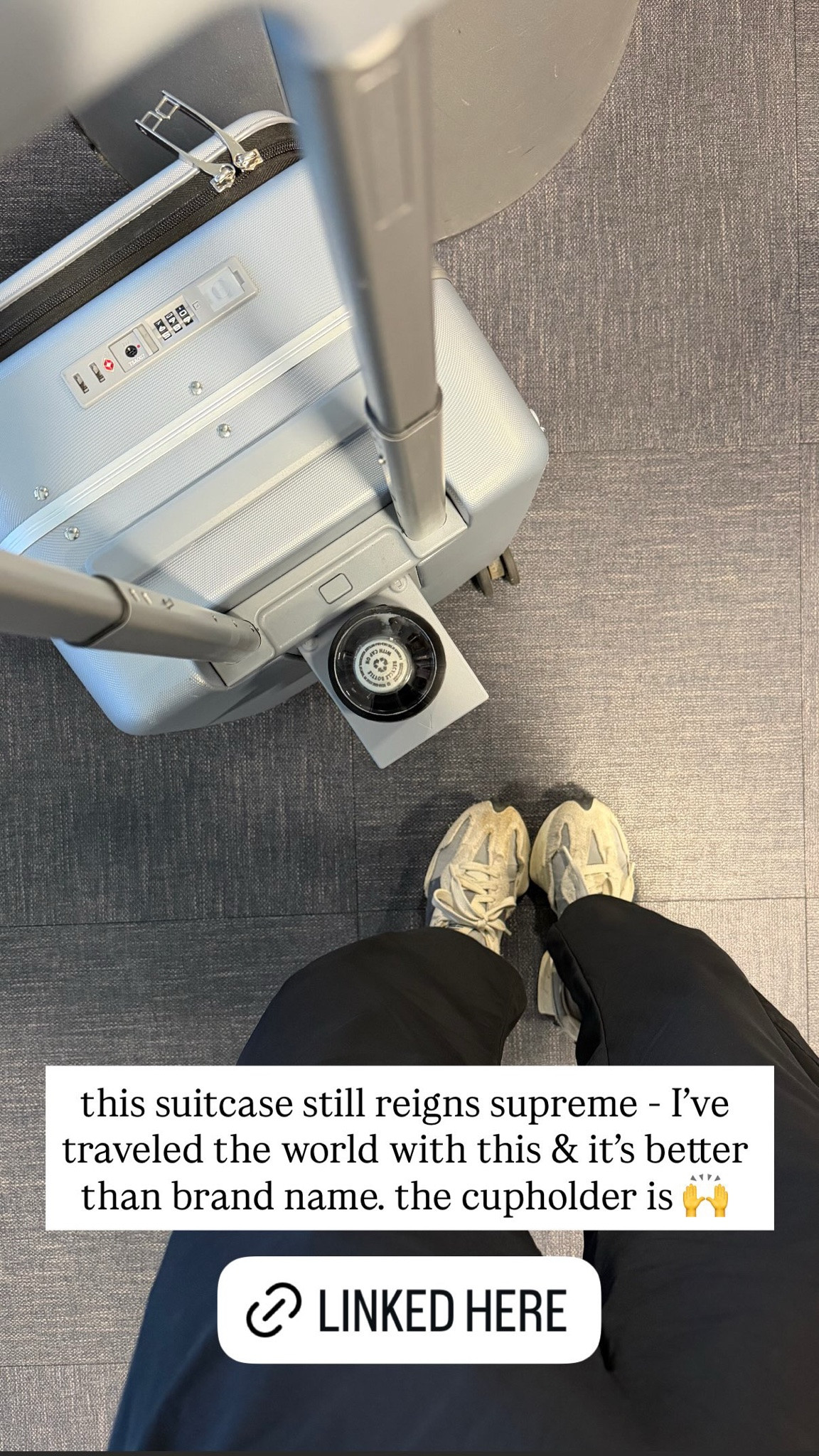 this suitcase still reigns supreme – I’ve traveled the world with this & it’s better than brand name. the cupholder is 🙌

#LTKTravel #LTKdayinmylife #LTKstorytime