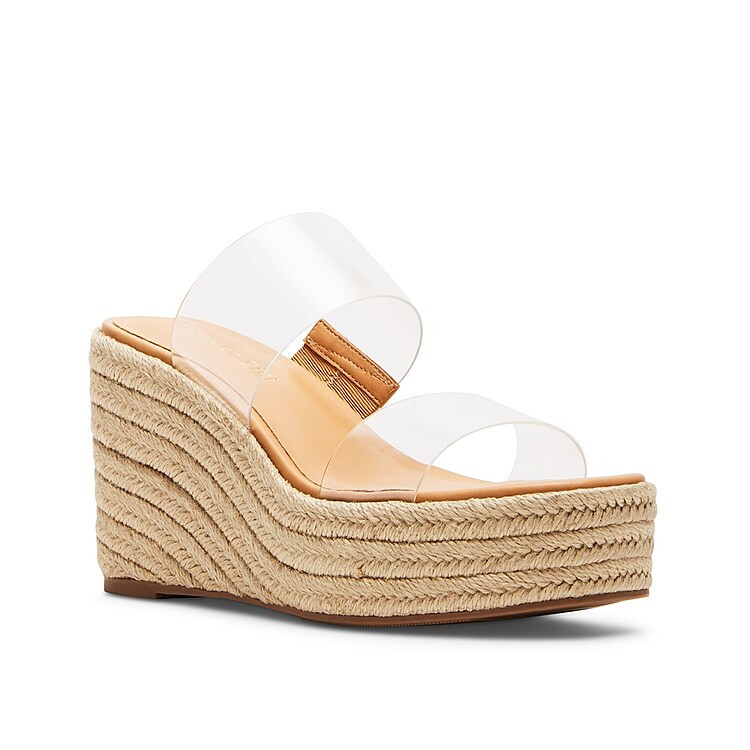 Madden Girl Vision Wedge Sandal | Women's | Clear | Size 9.5 | Sandals | Espadrille | DSW