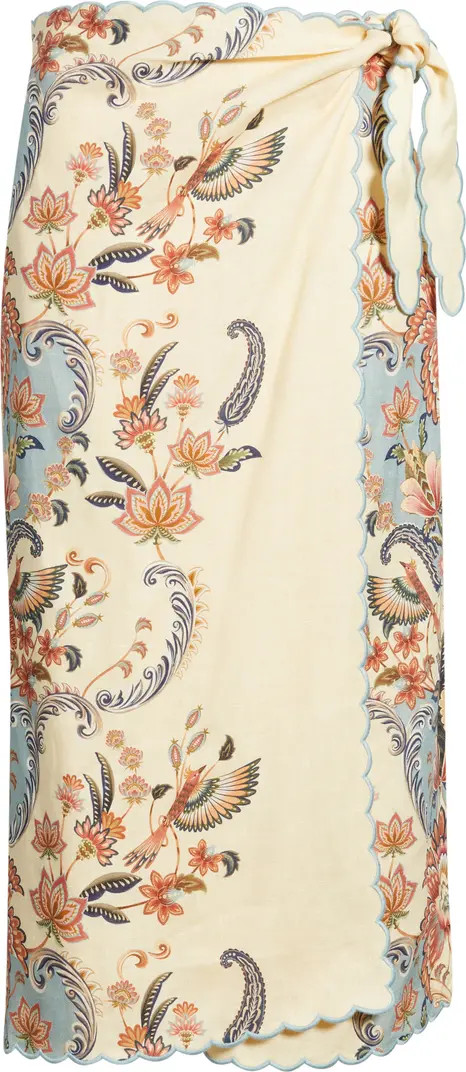 Boho Beauty Wrap Linen Maxi Skirt | Nordstrom