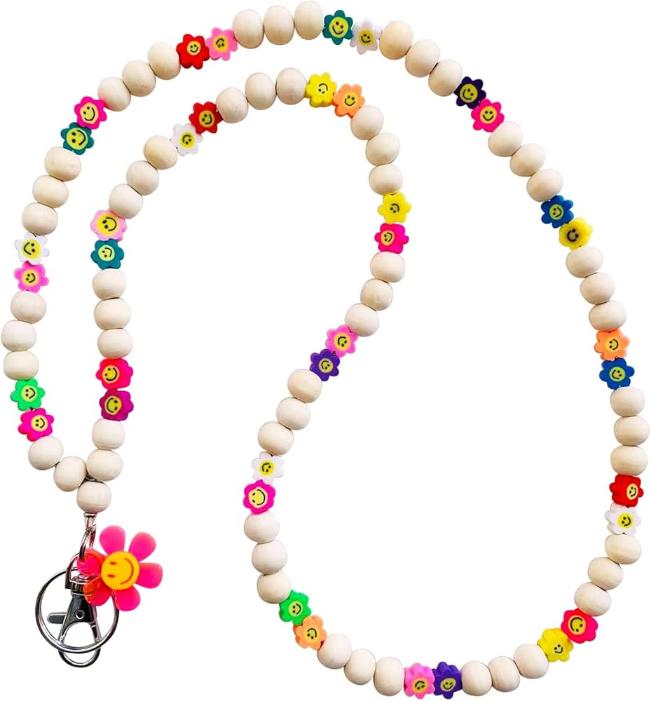 Teacher Lanyards for Id Badges and Keys, Cute Beaded Lanyards for Women for ID Holder, BOHO Lanya... | Amazon (US)