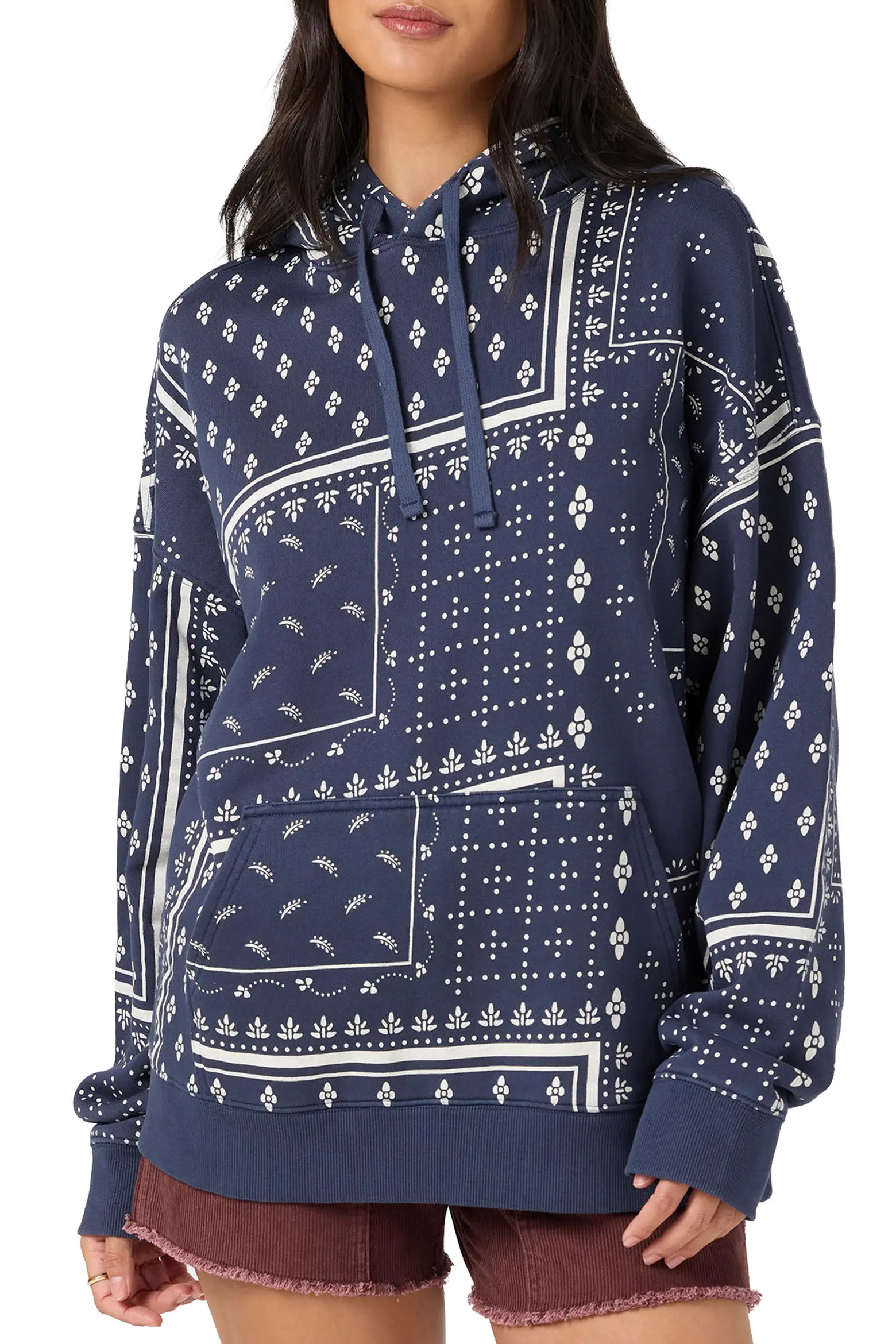 Bandana Printed Hoodie (Women) | Nordstrom | Nordstrom
