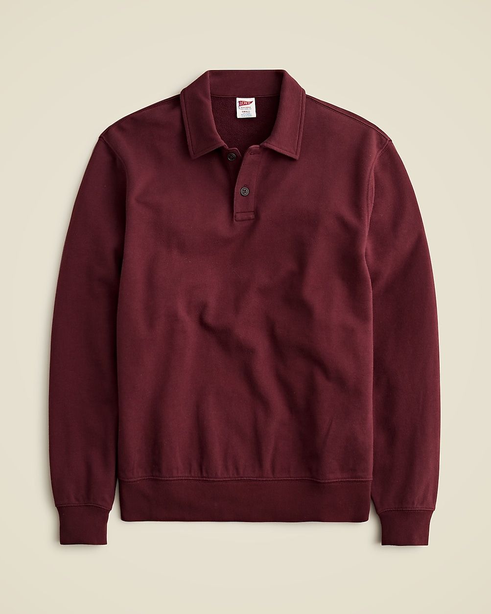 Relaxed lightweight french terry polo sweatshirt | J. Crew US