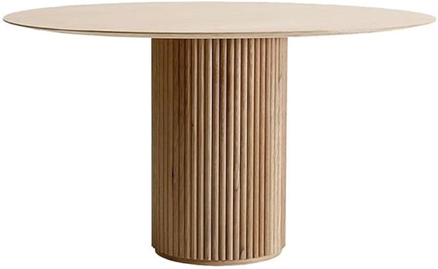 LAKIQ Modern Round Dining Table 35.5'' Wide Pedestal Dining Room Table Contemporary Wood Kitchen ... | Amazon (US)
