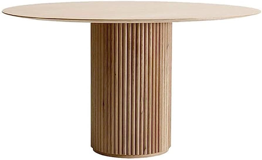LAKIQ Modern Round Dining Table 35.5'' Wide Pedestal Dining Room Table Contemporary Wood Kitchen ... | Amazon (US)