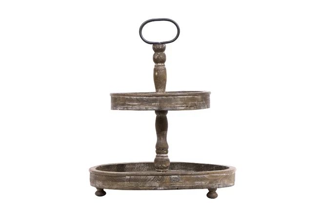 Birch Lane™ Legere 2-Tiered Stand Serving Tray | Birch Lane | Wayfair North America