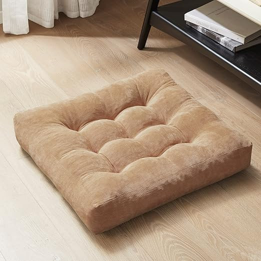Meditation Floor Pillow, Square Large Pillows Seating for Adults, Tufted Corduroy Floor Cushion f... | Amazon (US)