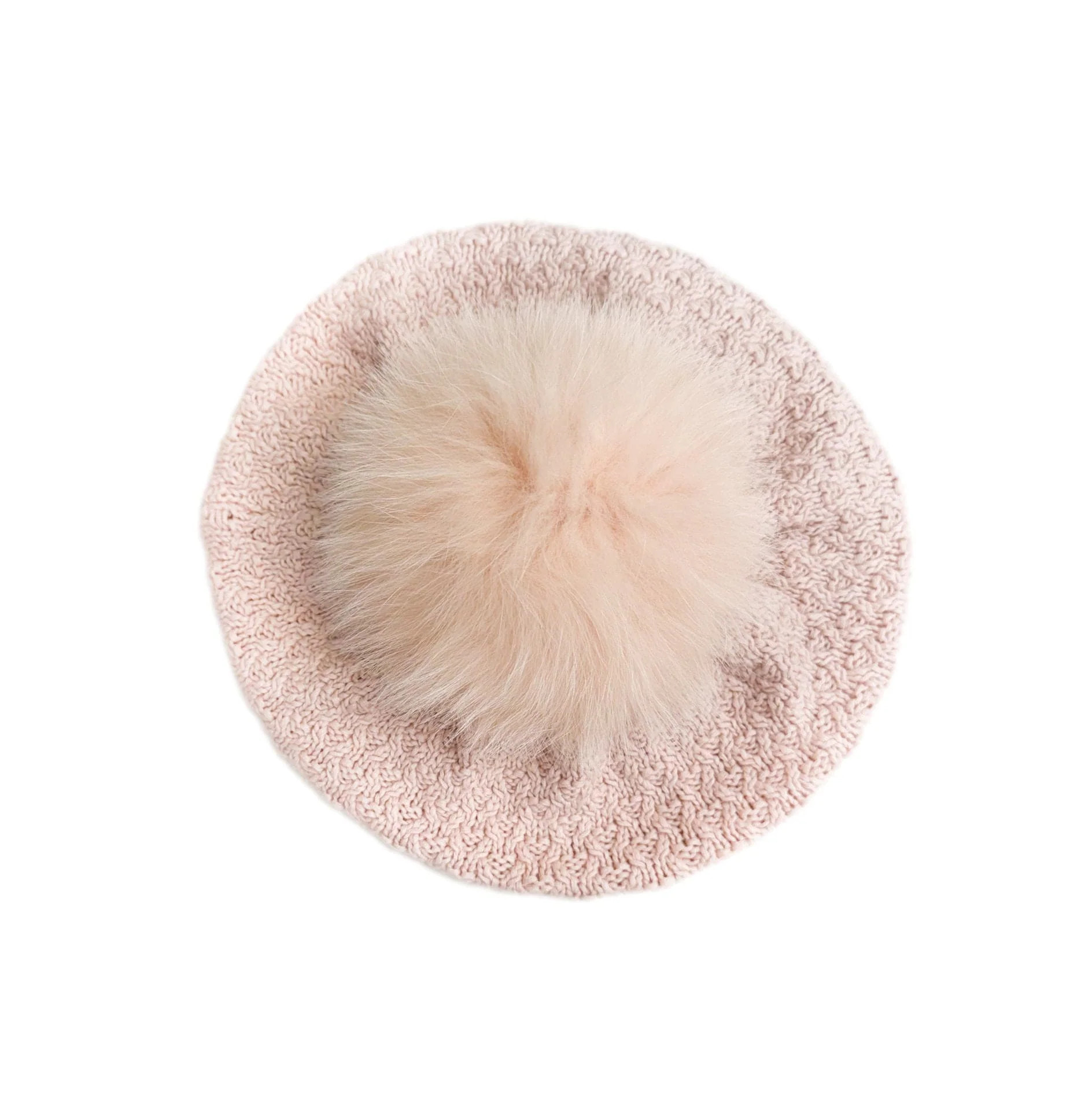 Julie Pink Knit Cotton Beret | petite maison kids
