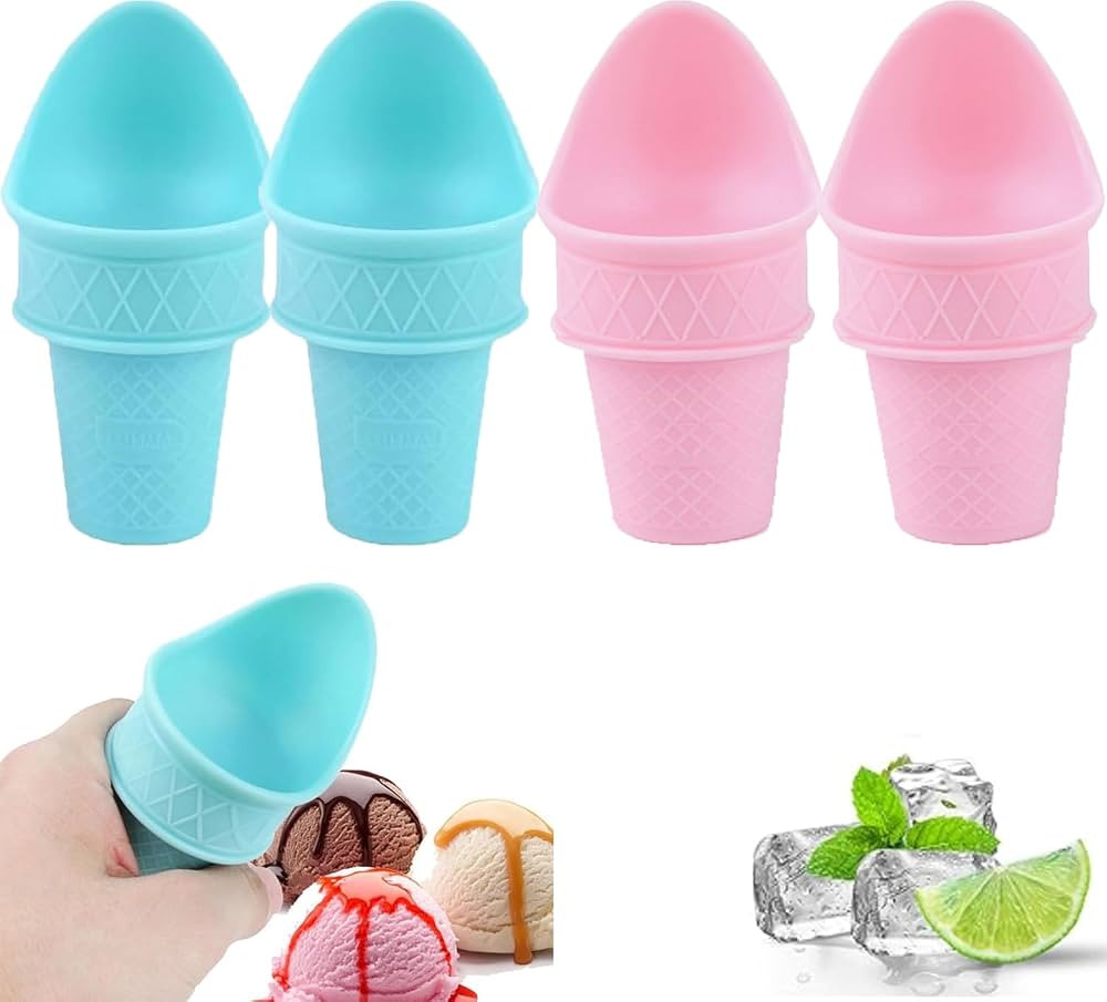 Plastic Ice Cream Cone Holder Ice Cream Snow Cone Rack, 2024 New Ice Cream Cone, Plastic Ice Crea... | Amazon (US)