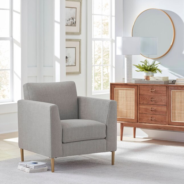 Origin 21 Zeena Modern Light Gray Accent Chair | Lowe's