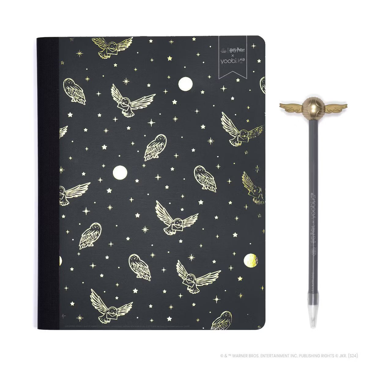 Yoobi Composition Book 7.5"x9.75" College Ruled with Pen Gray Owls | Target