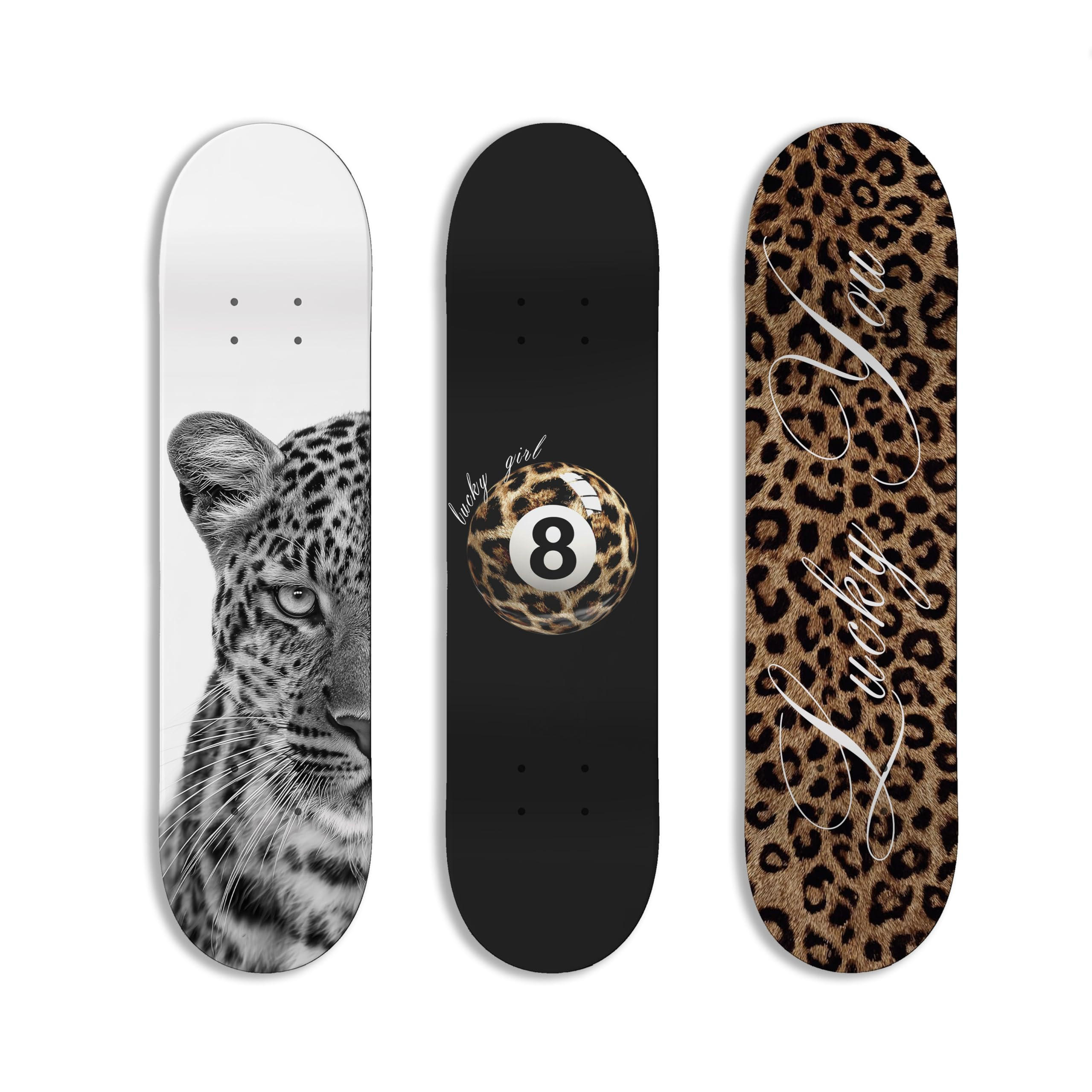 TwoDays Stockholm Cheetah Skateboard Wall Decor - Leopard Print Modern Style Wall Mount Art Set f... | Amazon (US)