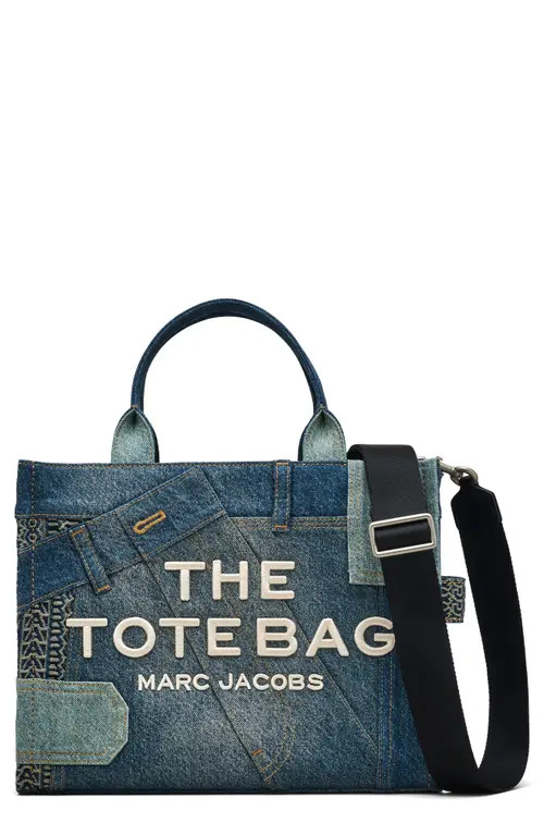 Marc Jacobs The Deconstructed Denim Medium Tote Bag in Indigo Multi at Nordstrom | Nordstrom