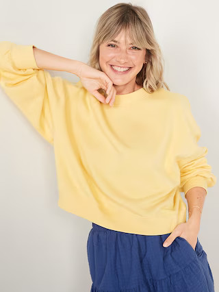 Oversized Long-Sleeve Sweatshirt for Women | Old Navy (US)