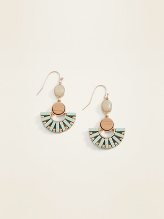 Mixed-Media Fan Drop Earrings for Women | Old Navy (US)