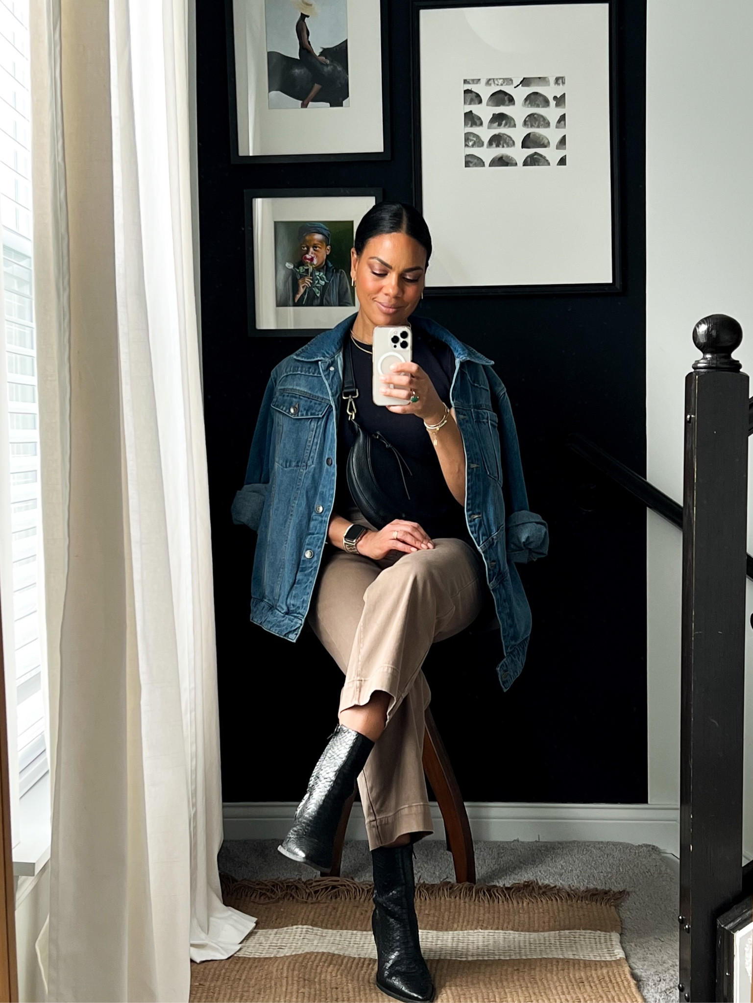 SPANX twill pants are calling my name! Look so cute with sandals, boots, flats and heels.  Dress up with a blouse or down with a denim jacket. TTS, comfy and easy to pull on.  Faux zipper, back pockets, high waist, cropped. I’m 5’4”. Use my code ANNAGXSPANX for 10% off.  