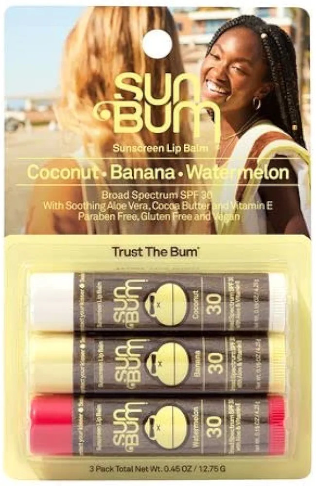 Sun Bum SPF 30 Sunscreen Lip Balm | Vegan and Cruelty Free Broad Spectrum UVA/UVB Lip Care with A... | Amazon (US)