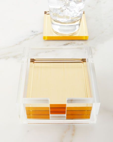 Tizo Lucite Coasters, Set of 4 | Bergdorf Goodman