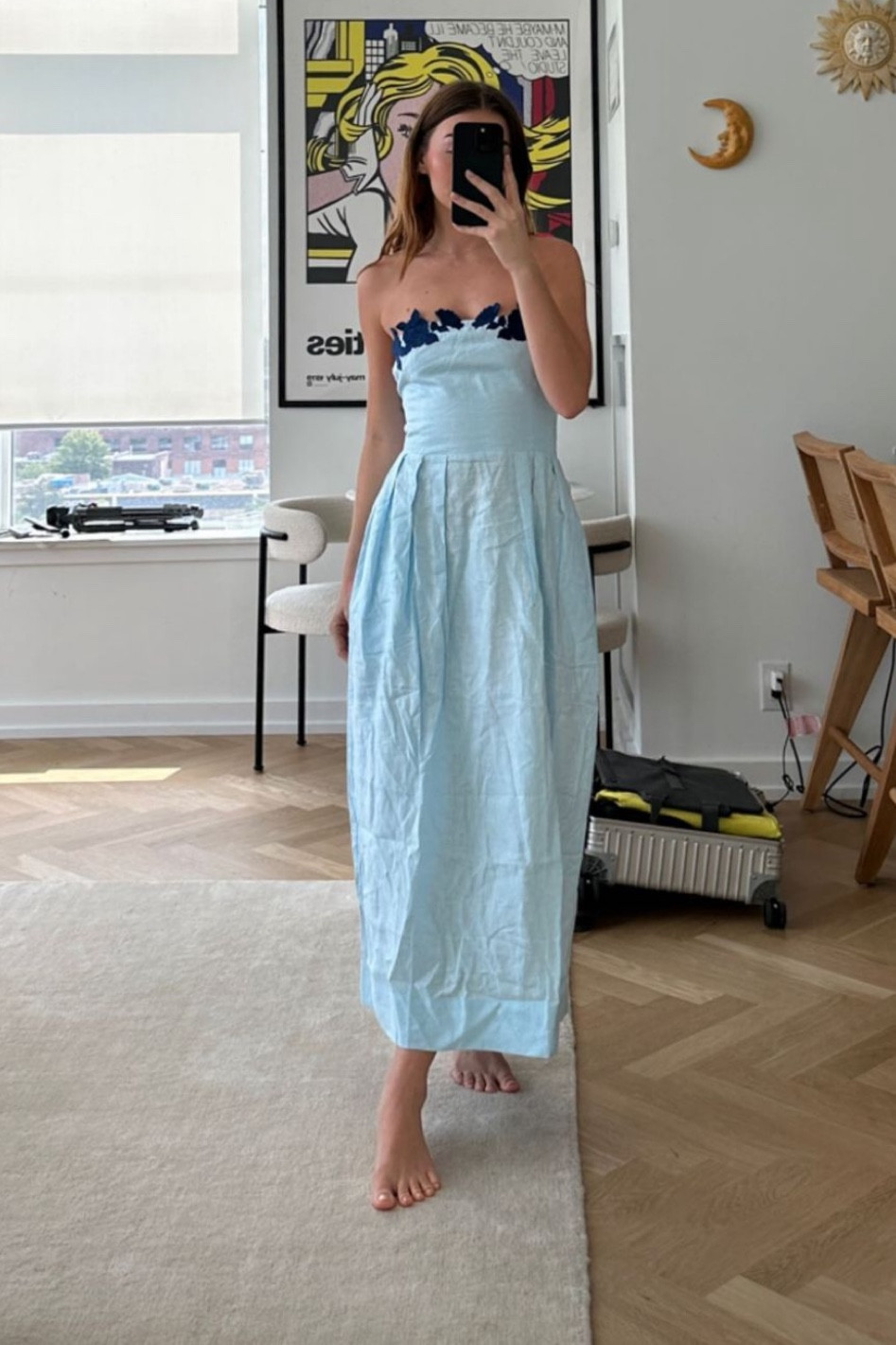 floral formal dress blue Valeria Dress  Beau & Ro