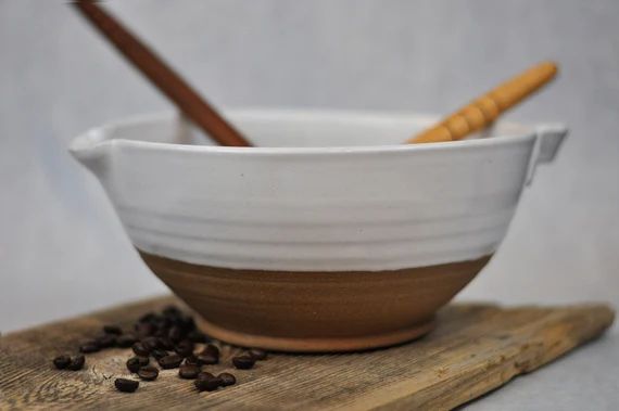 Ceramic Mixing / Pouring Bowl  Modern Rustic Stoneware | Etsy | Etsy (US)