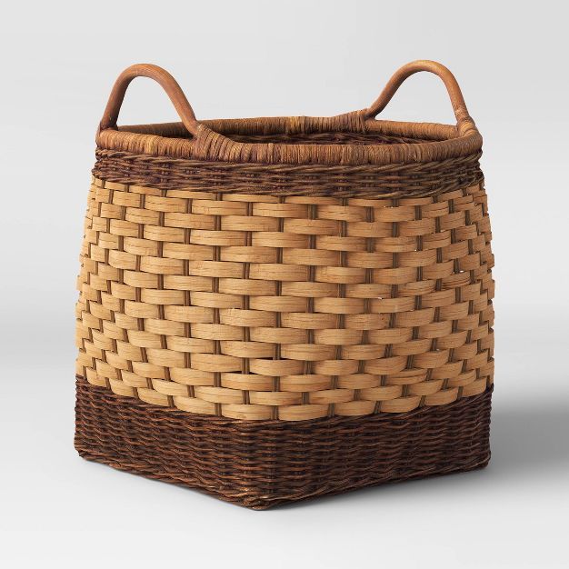 Large Two-Tone Rattan Basket - Threshold™ | Target